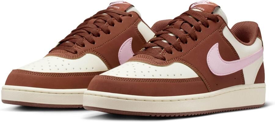 Nike Sportswear Sportschoen 'COURT VISION' mokka rosa wit - Foto 3