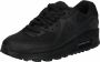 Nike Air Max 90 (W) Triple Black Dames Sneakers Schoenen Casual Zwart DH8010 - Thumbnail 4