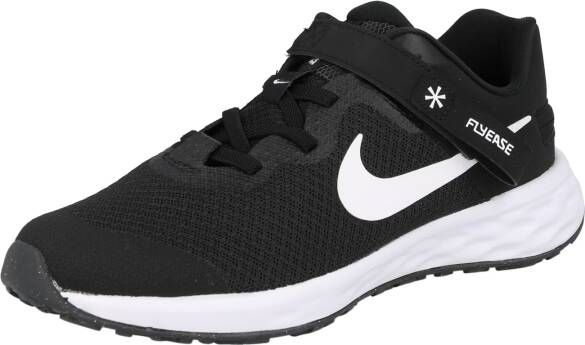 Nike Revolution 6 Flyease PS Hardloopschoenen Black White Dk Smoke Grey Kinderen - Foto 4