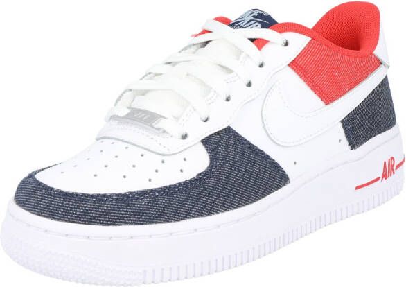Nike Air Force 1 LV8 Kinderschoen White Midnight Navy Chile Red White - Foto 4