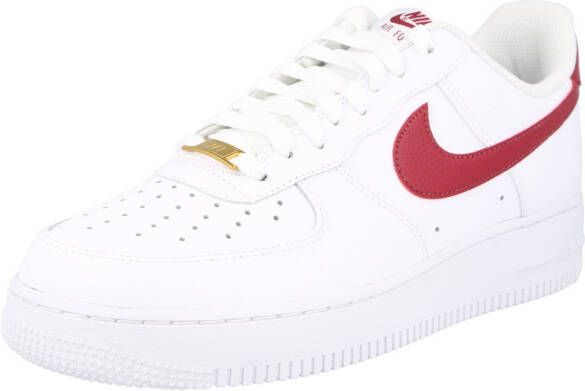 Nike Air Force 1 Low 07 Heren Sneakers Schoenen Wit-Rood CZ0326 - Foto 2