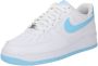Nike Herenschoenen Air Force 1 '07 White White Aquarius Blue- Heren White White Aquarius Blue - Thumbnail 3