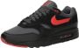 Nike Air Max 1 Essential Vamps Sneakers Unisex Zwart Rood - Thumbnail 4