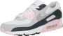 Nike Air Max 90 White Pink Foam Armoury Navy Wolf Grey- White Pink Foam Armoury Navy Wolf Grey - Thumbnail 3
