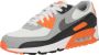 Nike Air Max 90 Summit White Safety Orange Dark Smoke Grey Smoke Grey- Summit White Safety Orange Dark Smoke Grey Smoke Grey - Thumbnail 3