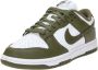 Nike WMNS Dunk Low Medium Olive White Medium Olive-White DD1503-120 Schoenen Sneakers Groen Green - Thumbnail 4