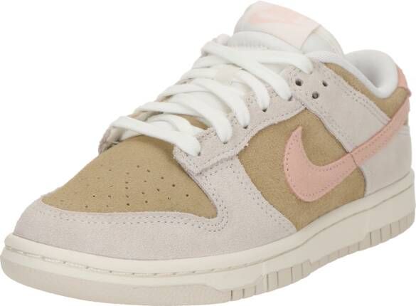 Nike Dunk Low Phantom Washed Coral Dames sneakers schoenen herfst winter suede bruin creme