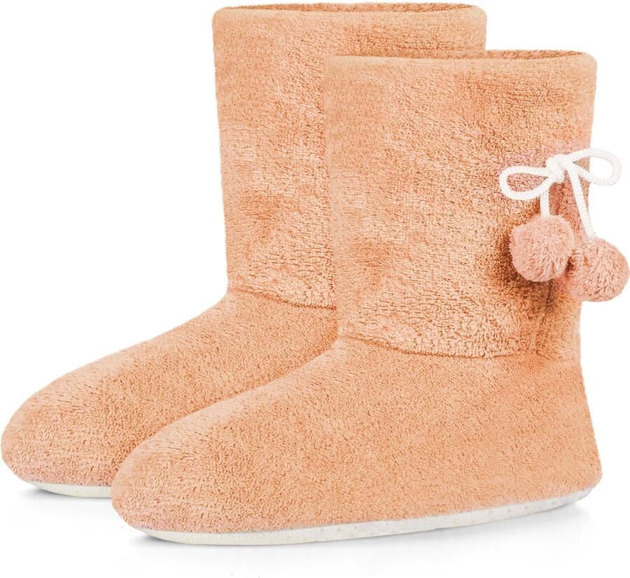 Normani Fleece-pantoffels voor dames met pompons - Foto 3
