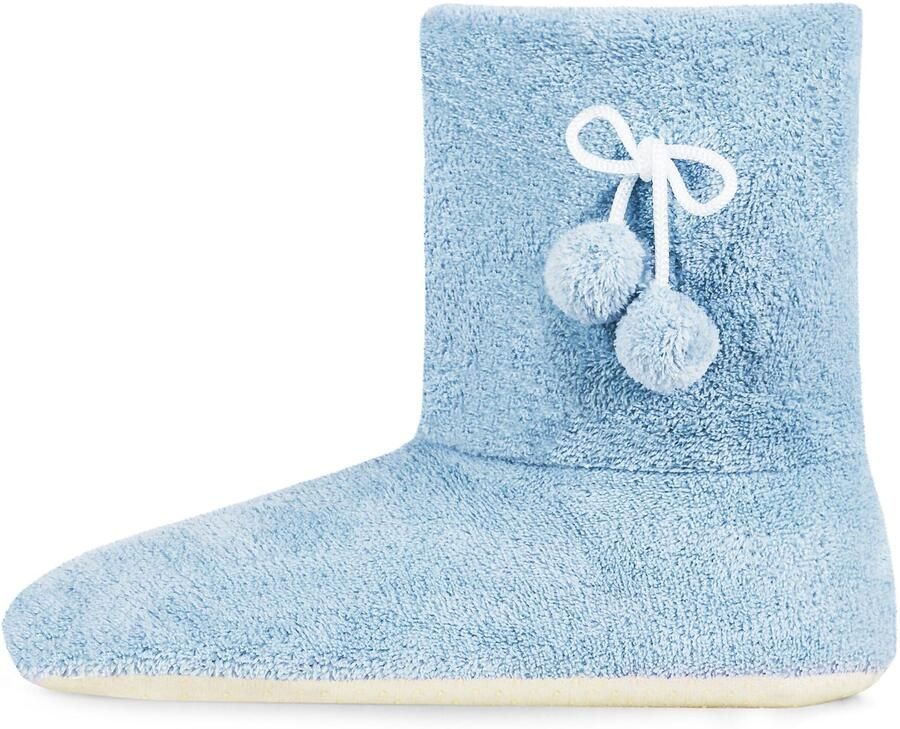 Normani Fleece-pantoffels voor dames met pompons - Foto 2
