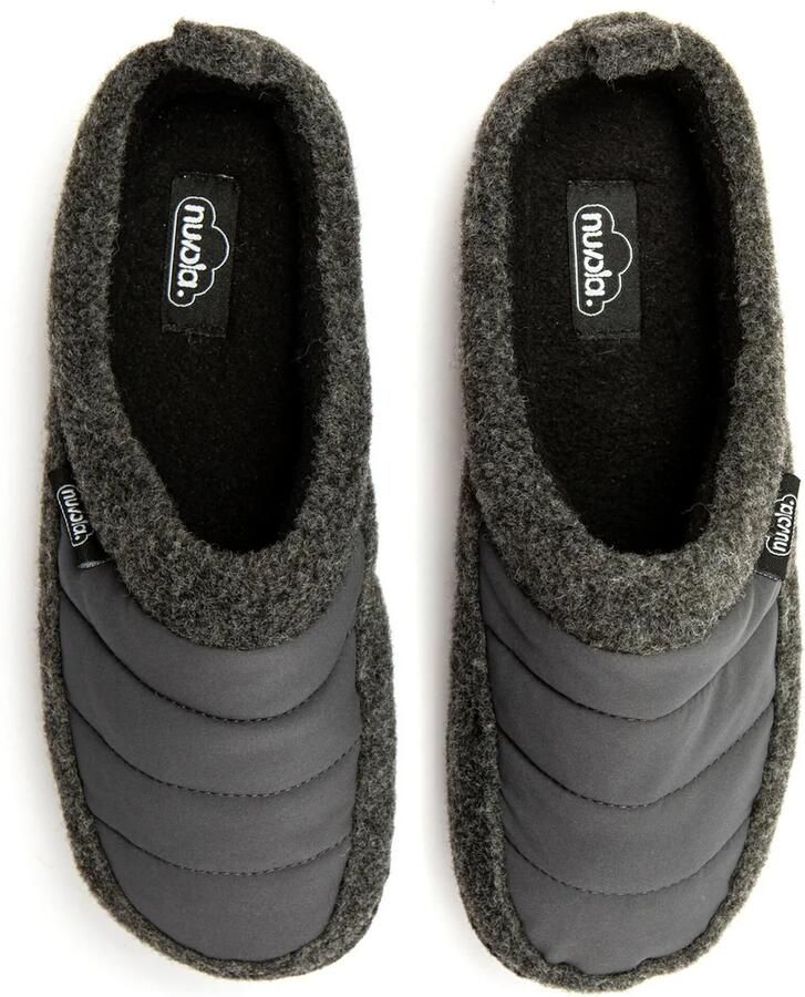 Nuvola. Huisschoenen 'Zueco New Wool' donkergrijs - Foto 3