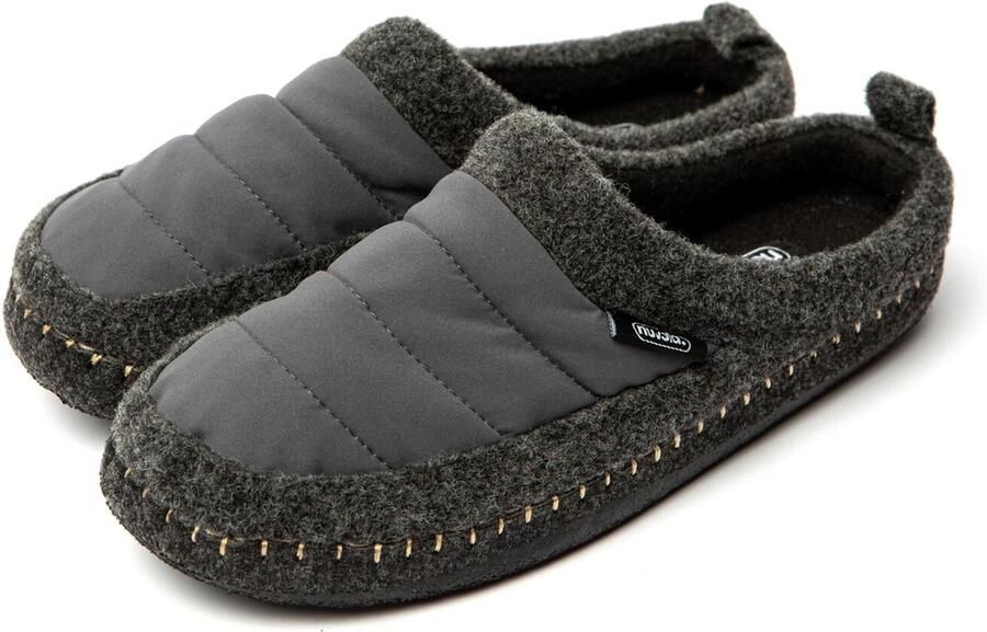 Nuvola. Huisschoenen 'Zueco New Wool' donkergrijs - Foto 4