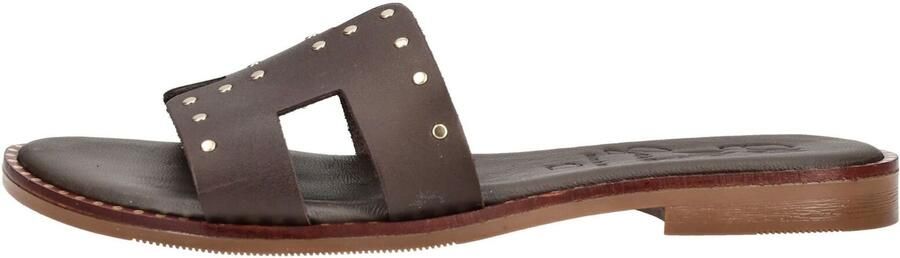 Oh! My Sandals Muiltjes donkerbruin goud - Foto 6