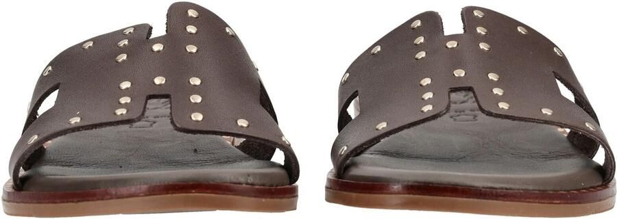 Oh! My Sandals Muiltjes donkerbruin goud - Foto 4