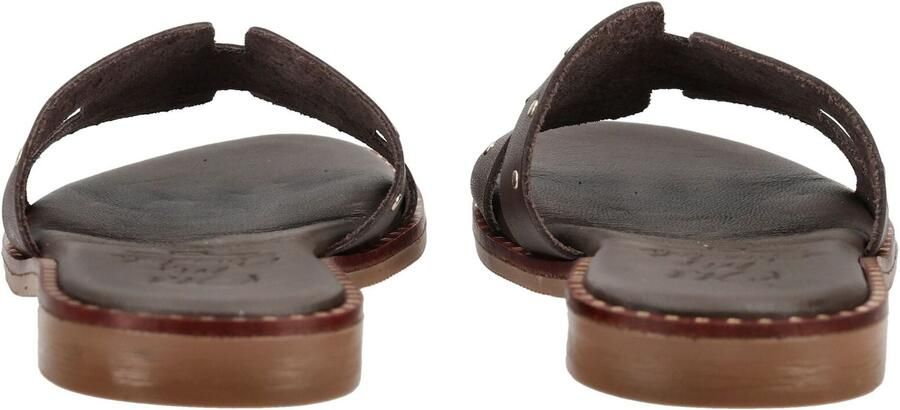Oh! My Sandals Muiltjes donkerbruin goud - Foto 3