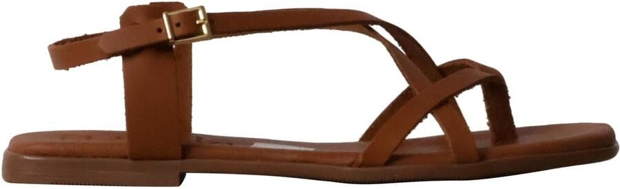 Oh my Sandals Sandaal 'Flache Ledersandalen' bruin