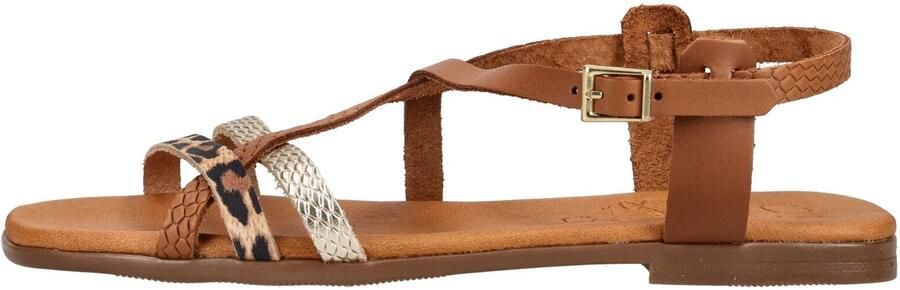 Oh! My Sandals Sandalen met riem bruin goud zwart - Foto 6