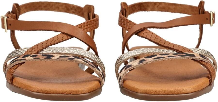 Oh! My Sandals Sandalen met riem bruin goud zwart - Foto 3
