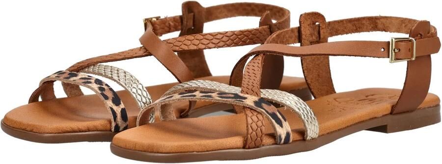 Oh! My Sandals Sandalen met riem bruin goud zwart - Foto 5