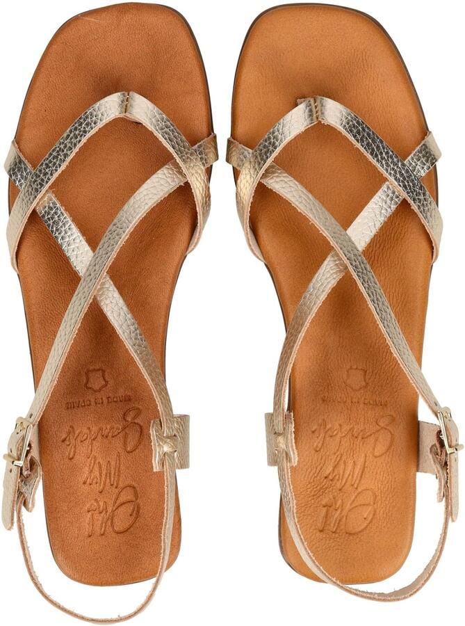Oh! My Sandals Teenslipper beige champagne goud - Foto 2