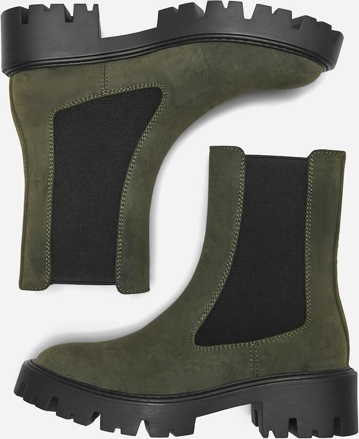 ONLY Chelsea boots 'ONLBETTY' chocoladebruin groen - Foto 4