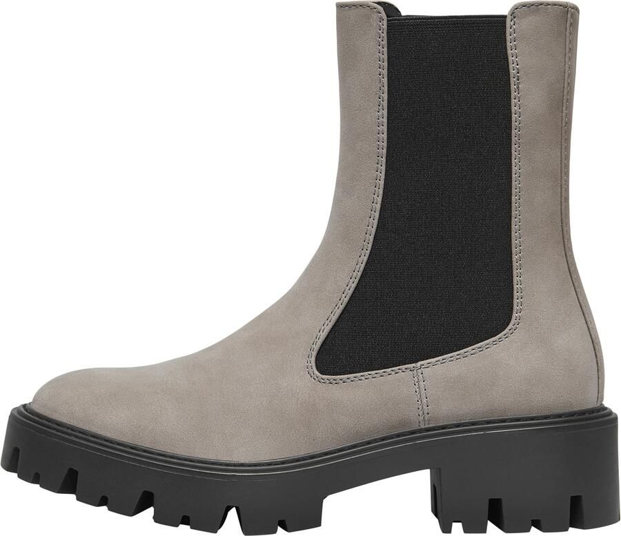 ONLY Chelsea boots 'ONLBETTY' greige zwart