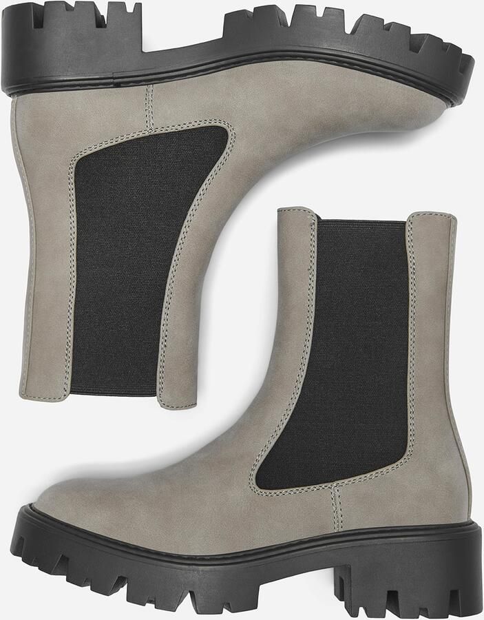 ONLY Chelsea boots 'ONLBETTY' greige zwart - Foto 3