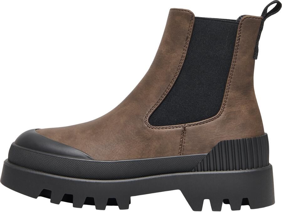 ONLY Chelsea boots 'ONLBUZZ-2' bruin zwart