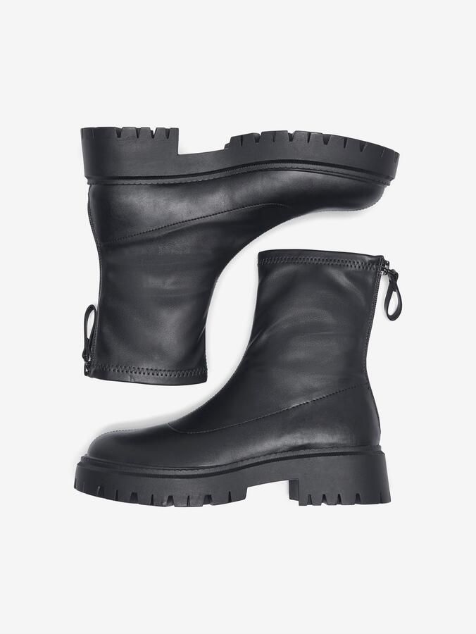 ONLY Onllizzo-1 Zipper Sock Boot enkelboots zwart - Foto 4