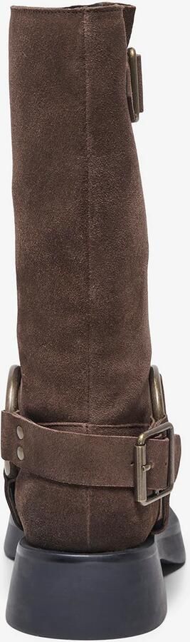 ONLY Onlbea Leather Biker Boot leren bikerboots bruin - Foto 7