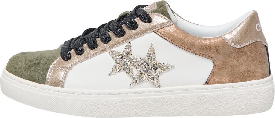ONLY Sneakers laag 'ONLLEA' beige olijfgroen wit - Foto 2