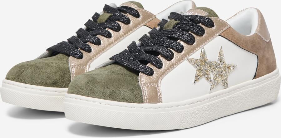 ONLY Sneakers laag 'ONLLEA' beige olijfgroen wit - Foto 5