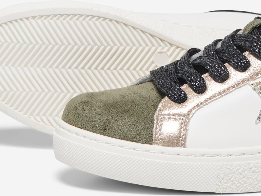 ONLY Sneakers laag 'ONLLEA' beige olijfgroen wit - Foto 4