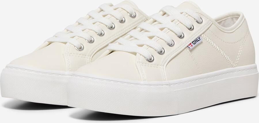 ONLY Onlnoomi Pu Platform Sneaker sneakers wit - Foto 6