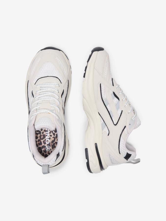 ONLY Sneakers laag 'ONLOLIVIA' lichtgrijs zwart wit natuurwit - Foto 3