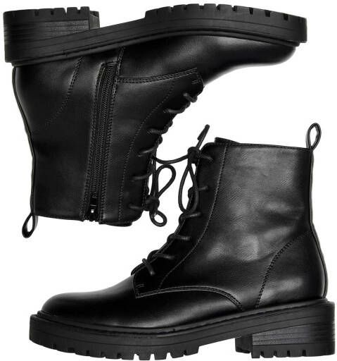 ONLY Shoes Hoge veterschoenen ONLBOLD-17 blokhak veterschoen laarsjes met aantrekband - Foto 5