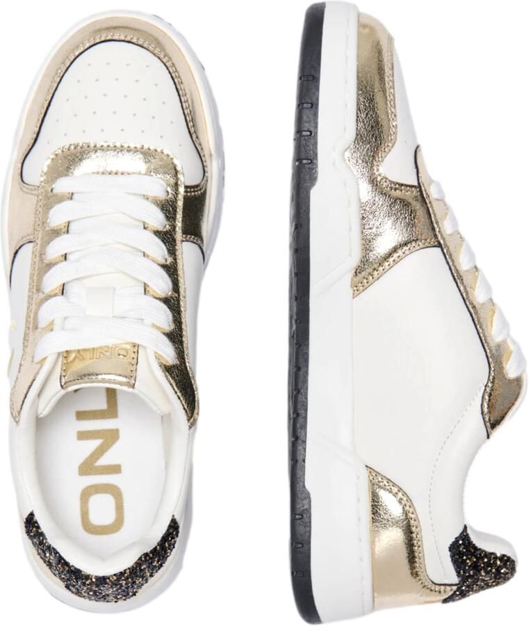 ONLY SHOES Sneakers laag 'Swift' bruin geel wit - Foto 3