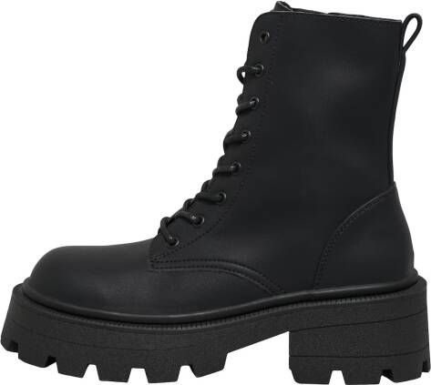 Only Zwarte Leren Rits Enkellaarzen Black Dames - Foto 3
