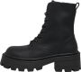 Only Zwarte Leren Rits Enkellaarzen Black Dames - Thumbnail 3