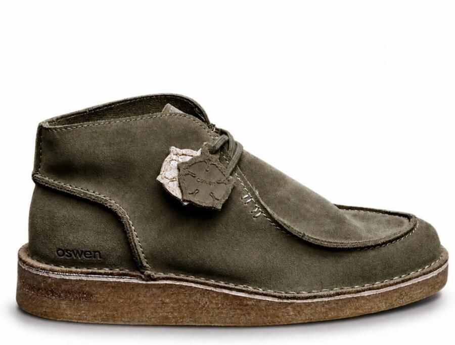 Oswen Veterlaarzen 'Ewaldi Suede Boot' olijfgroen