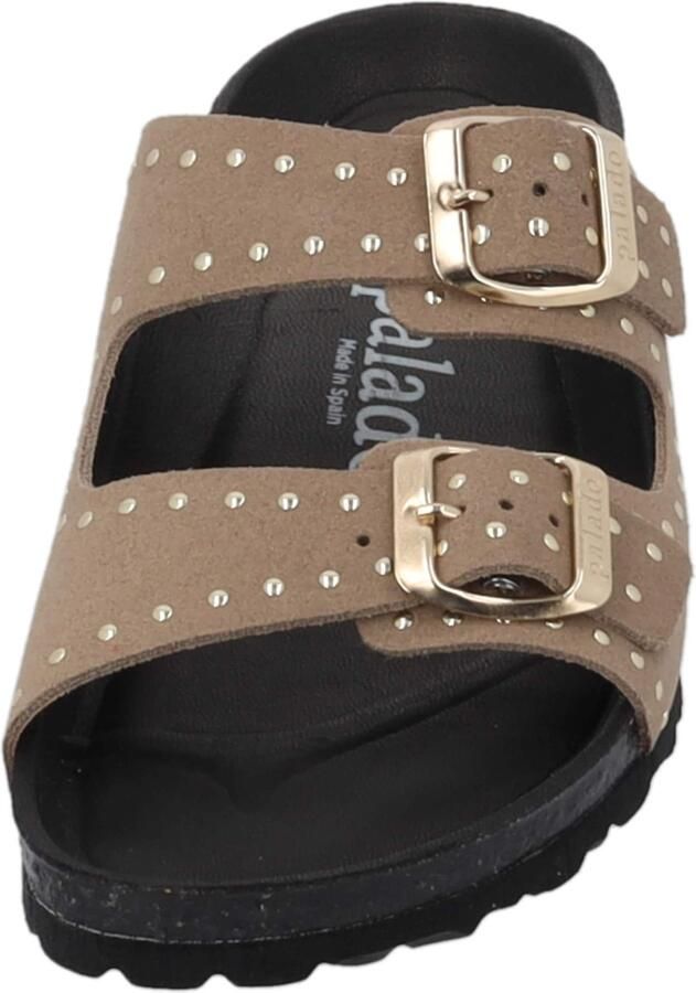 Palado Muiltjes ' Elaha Rivet Velours Premium Leather' beige - Foto 2