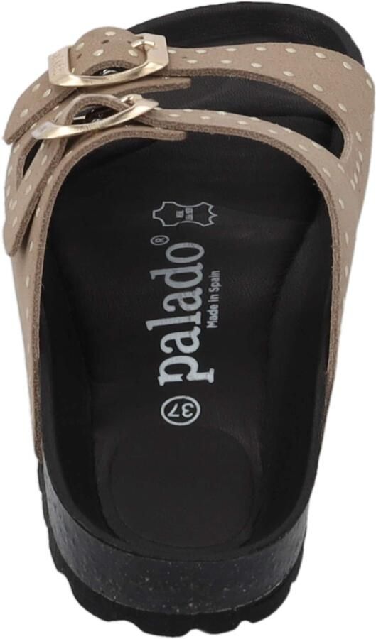 Palado Muiltjes ' Elaha Rivet Velours Premium Leather' beige - Foto 3