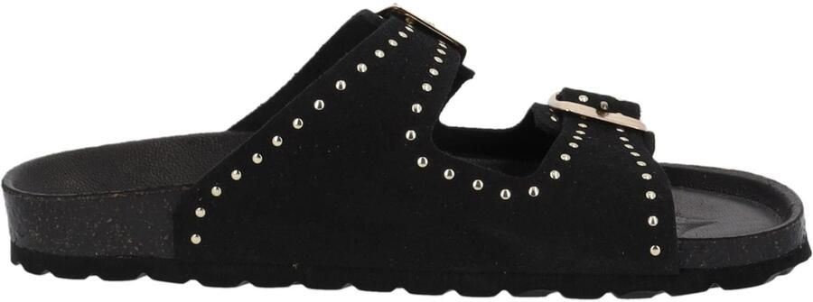 Palado Muiltjes ' Elaha Rivet Velours Premium Leather' zwart - Foto 5