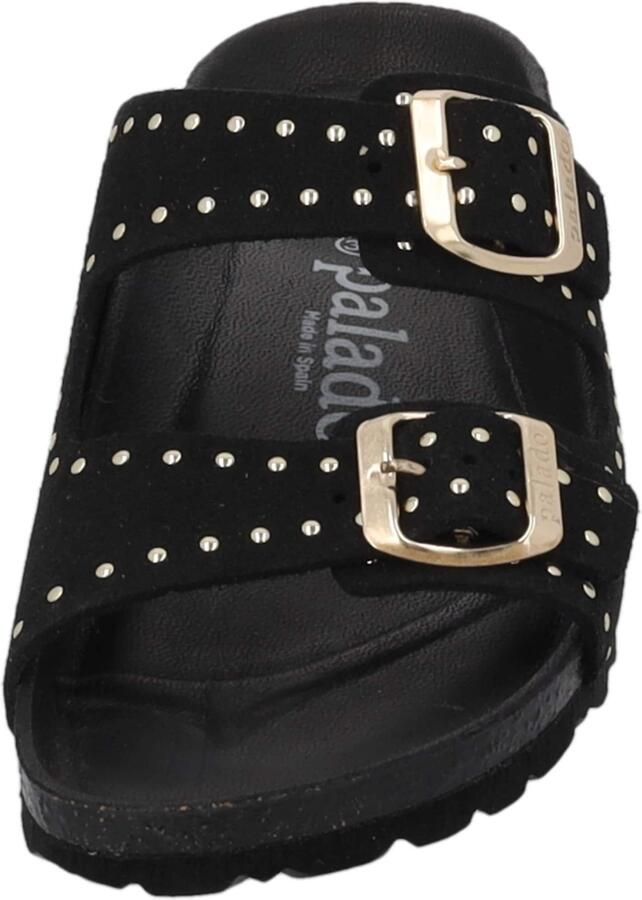 Palado Muiltjes ' Elaha Rivet Velours Premium Leather' zwart - Foto 2