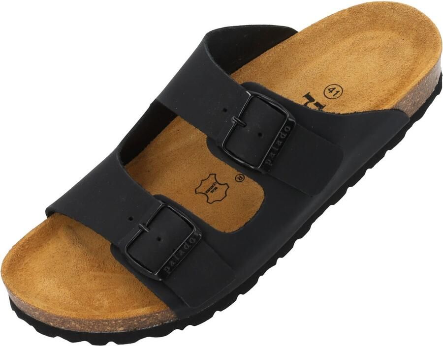Palado Muiltjes ' Korfu Oiled Premium Leather Herren' zwart