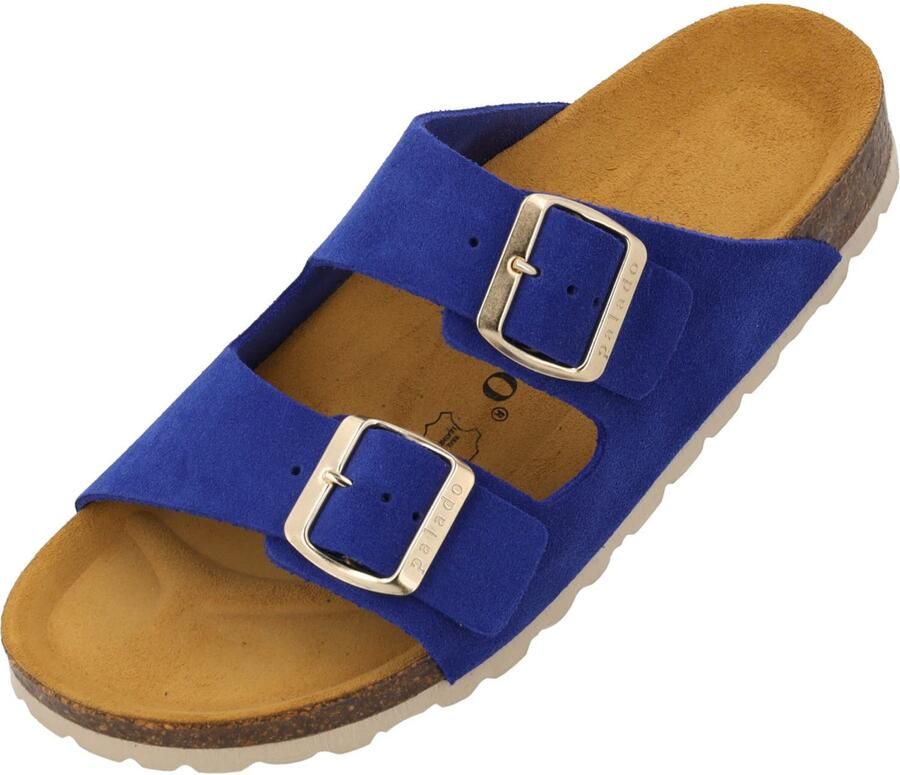 Palado Muiltjes ' Korfu Suede Premium Leather' blauw