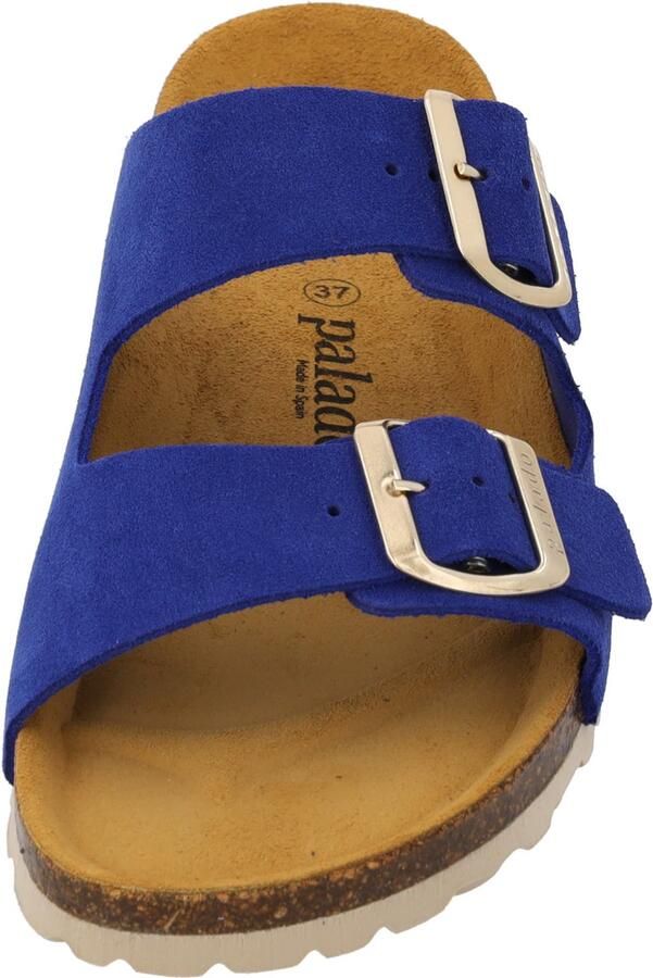 Palado Muiltjes ' Korfu Suede Premium Leather' blauw - Foto 3
