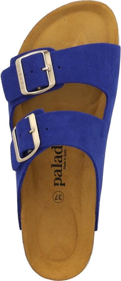 Palado Muiltjes ' Korfu Suede Premium Leather' blauw - Foto 4