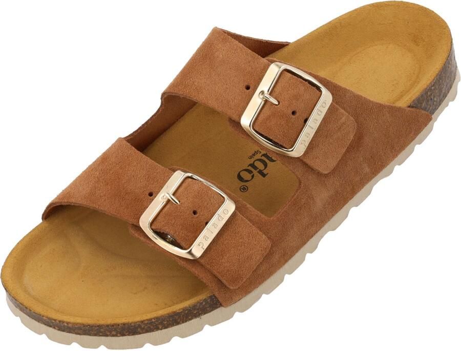 Palado Muiltjes ' Korfu Suede Premium Leather' bruin