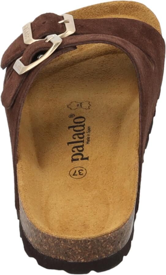Palado Muiltjes ' Korfu Suede Premium Leather' chocoladebruin - Foto 3