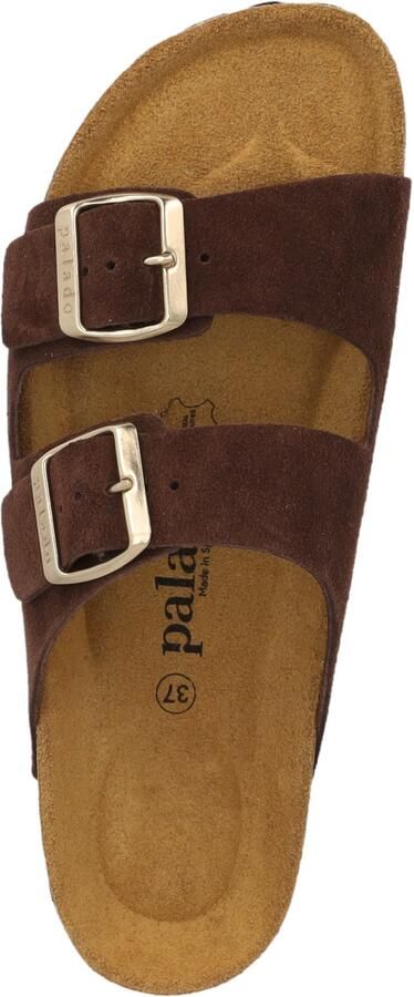 Palado Muiltjes ' Korfu Suede Premium Leather' chocoladebruin - Foto 4